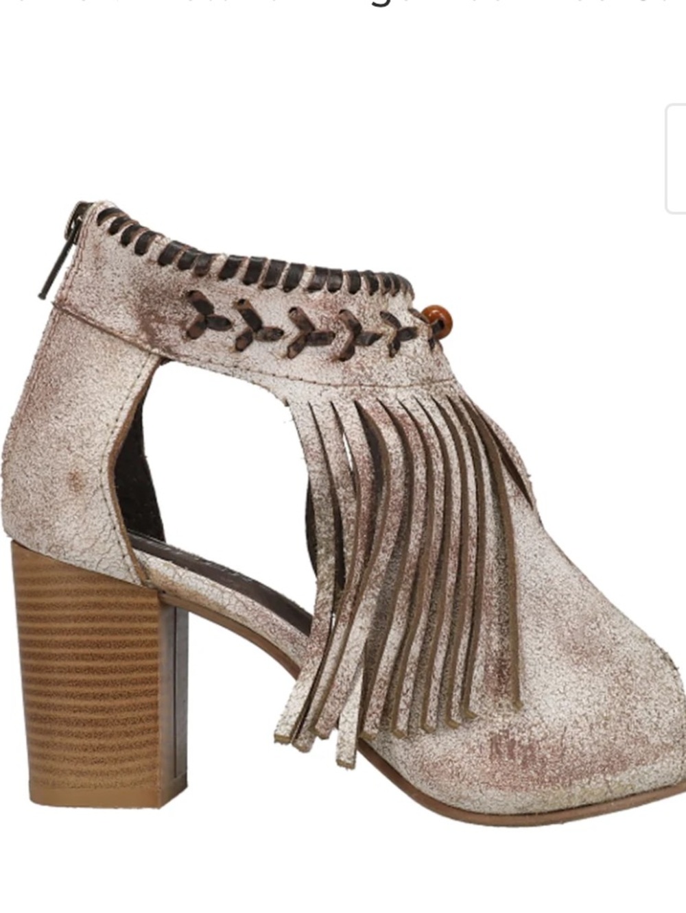 Roper Bettina Fringe Block Heel Sandals size 7